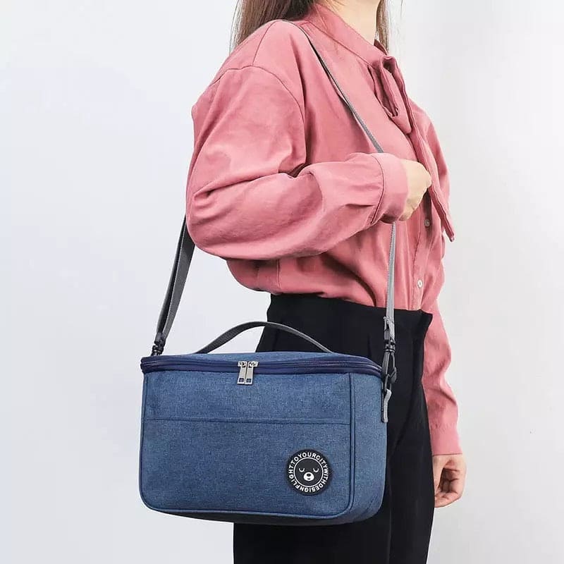 Crossbody Lunch Box Bag, Food Thermal Box, Shoulder Strap Organizer Insulated Case, Water Proof Office Cooler Lunch Box Bag Crossbody Lunch Box Bag, Food Thermal Box, Shoulder Strap Organizer Insulated Case, Water Proof Office Cooler Lunch Box Bag